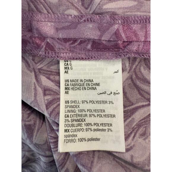 And Now This Satin Floral Mini Slip Dress Purple Large bohemian - Picture 8 of 12